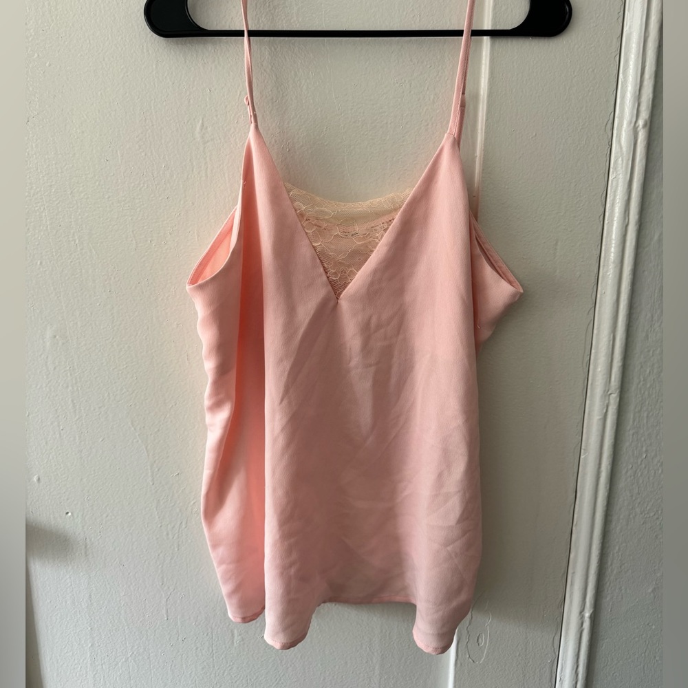 Pink Lace Tank Top